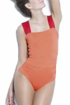  Draping Orange One Piece Suit