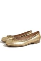  Gold Frenchy Flat Shoes