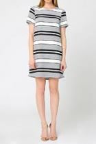  Striped Sleeve Dress