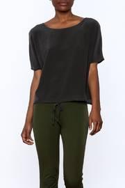  Silk Drawstring Dolman Tee