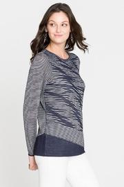  Striped Knit Tunic