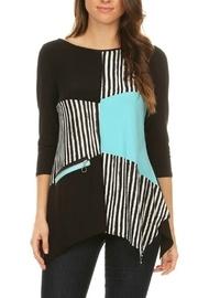  Asymmetric Stripy Blouse
