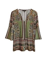  Green Paisley Top