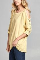  Laceup Cold-shoulder Tunic