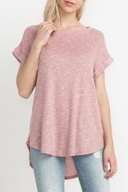  Blush Ribbed Tee