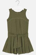  Army-green Crêpe Romper