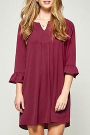  Burgundy Shift Dress