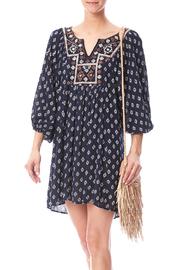  Navy Peasant Dress