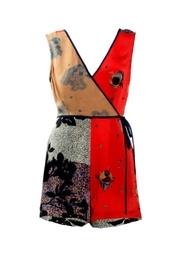  Red Print Romper