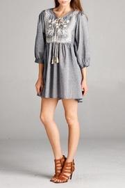  Embroidered-peasant Tunic Dress