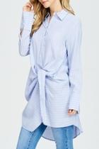  Tie Front Shirt Dress