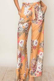  Tropical Print Wide Leg Pants