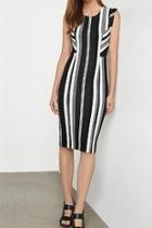  Vertical Striped Sheath Dress