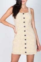  Checkered Button-down Mini-dress