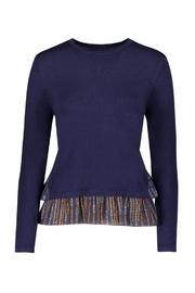  Printed Ruffled Sweater