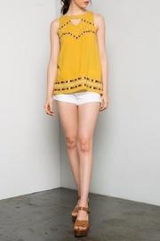  Yellow Embroidered Top