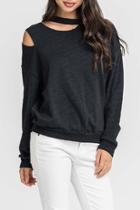  Cutout Charcoal Sweatshirt