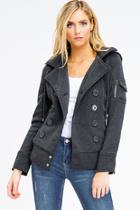 Double Breasted Hooded Jacket