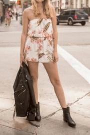  Strapless Floral Romper