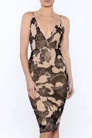  Floral Mesh Knee Dress