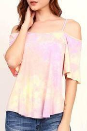  Off The Shoulder Tie Dye Top