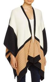  Camel Colorblock Poncho