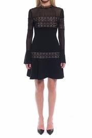  Black Flare Hem Dress