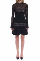  Black Flare Hem Dress