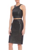  Leatherette Crop Top