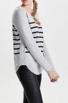  Stripe Long Sleeve Sweater