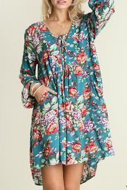  Teal Floral Dress