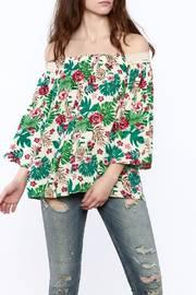  Tropical Off-shoulder Top