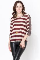  Embroidered Sleeve Top