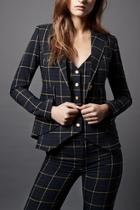 One-button Checks Blazer