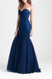  Strapless Tulle Mermaid Gown