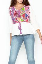  Colorful Embroidered Top