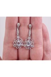  Vintage Style 14k White Gold Aquamarine And Diamond Dangle Drop Earrings Aqua March Gemstone