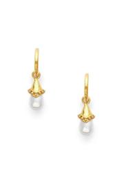  Medici Gold Shell Pearl Hoop Drop