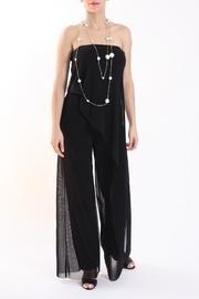  Strapless Overlay Jumpsuit