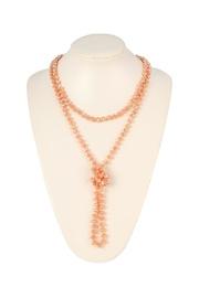  Long-knotted Rondelle-beads-necklace