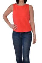  Coral Sleeveless Top