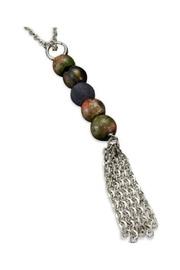  Unakite Tassel Necklace