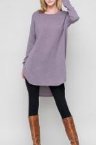  Solid Sweater Tunic