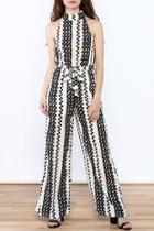  Classy Printed Sleeveless Jumpsuit