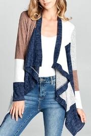  Brushed Color-block Cardigan