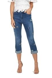  Beaded Denim Capris