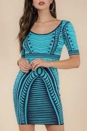  Motif Jacquard Dress