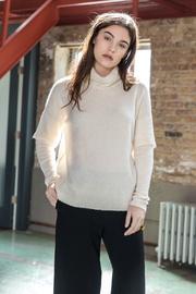  Rib Sleeve Turtleneck Sweater