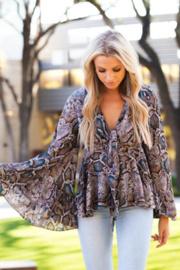  Emily Snake Tie-top