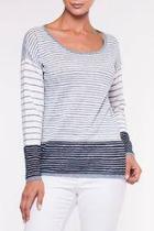 Denim Striped Sweater
